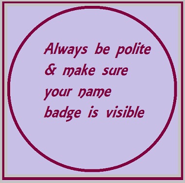 polite and show badge