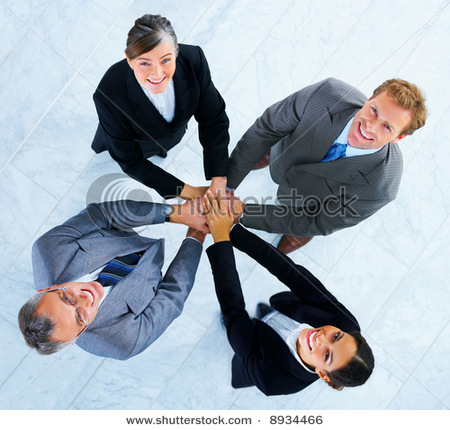 business people making contact