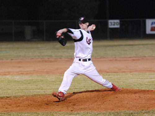 Pitcher from the separation point during delivery of a pitch